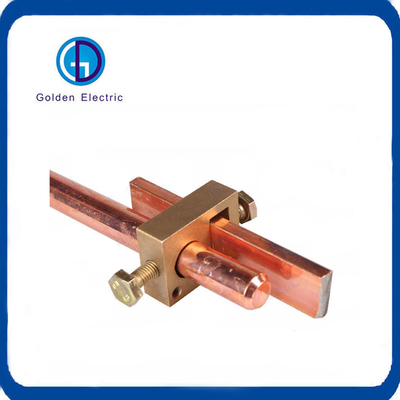High Voltage Transmission Line Brass Grounding Clamp for Grounding System on 25X3mm