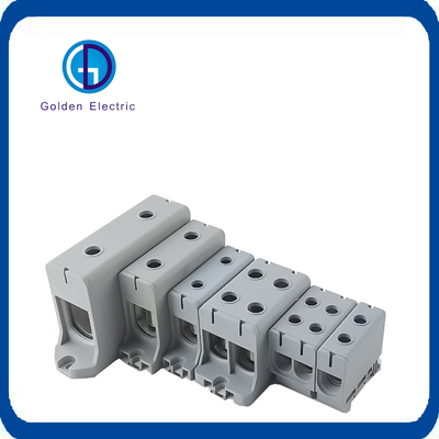 High Current 2p/4p Terminal Block for Power Distribution DIN Rail Mounting 750V 800V