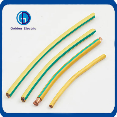 Green Yellow Copper Earth Wire Waterproof High Flexibility with PVC Insulated