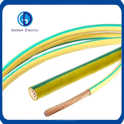 Green Yellow Copper Earth Wire Waterproof High Flexibility with PVC Insulated