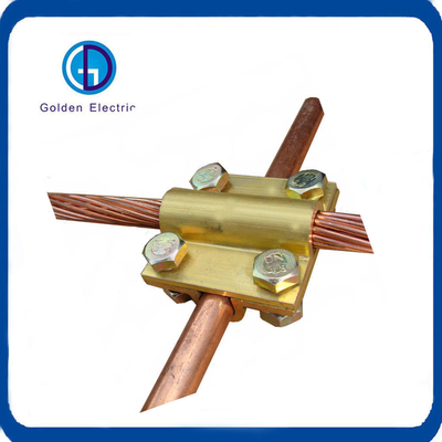 50mm2 Earth Tape Clamps Wire To Wire Connector High Flexibility For Ground Rod System