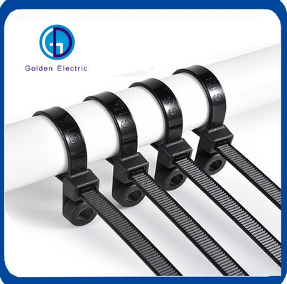 CE RoHS Certification Customizable Mounting Ties 6inch 50lbs Black Mountable Head Ties