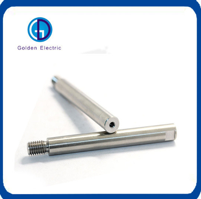 Round High Precision Stainless Steel Shaft CNC With Small Brass Double Threaded