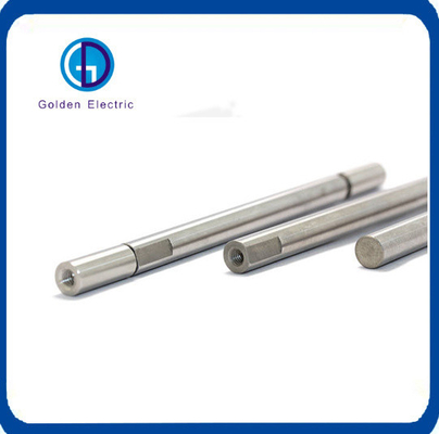 Round High Precision Stainless Steel Shaft CNC With Small Brass Double Threaded