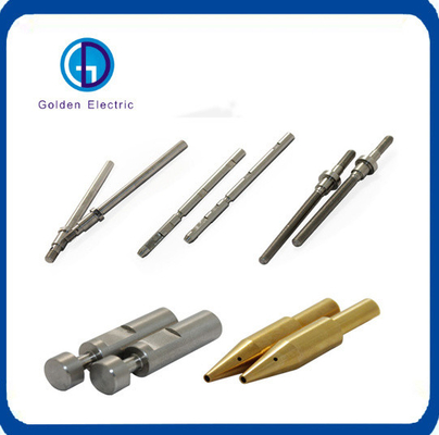 Round High Precision Stainless Steel Shaft CNC With Small Brass Double Threaded
