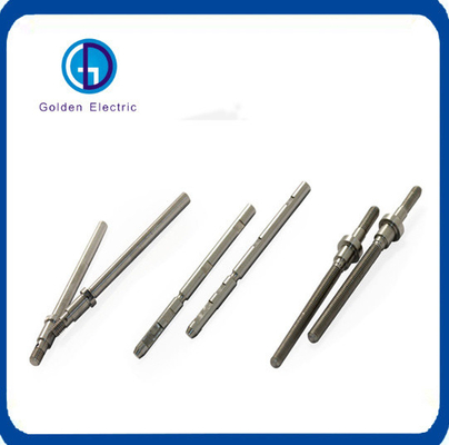 Round High Precision Stainless Steel Shaft CNC With Small Brass Double Threaded