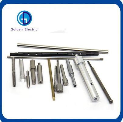 Round High Precision Stainless Steel Shaft CNC With Small Brass Double Threaded