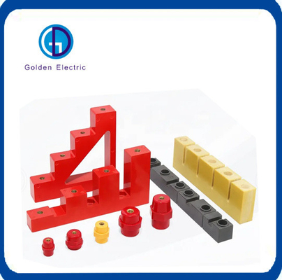 Red Low Voltage Busbar Standoff Insulators SMC With Customizable Sizes