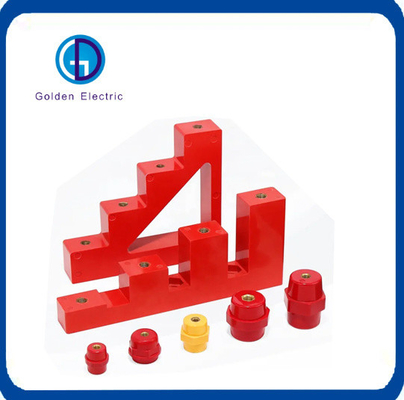 Red Low Voltage Busbar Standoff Insulators SMC With Customizable Sizes